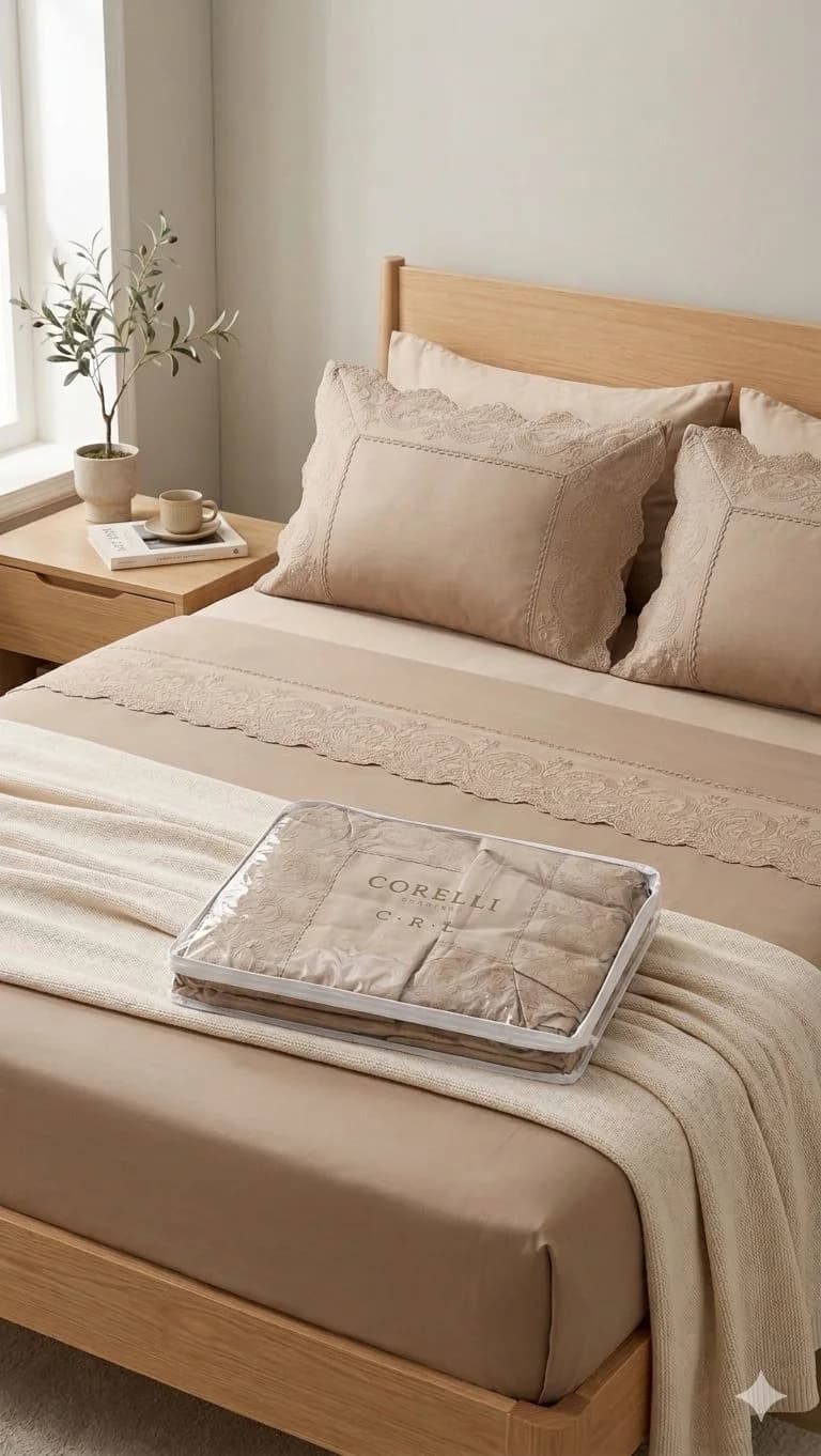 Jogo de Cama Rose Corelli - 100% Algodão 300 Fios Queen