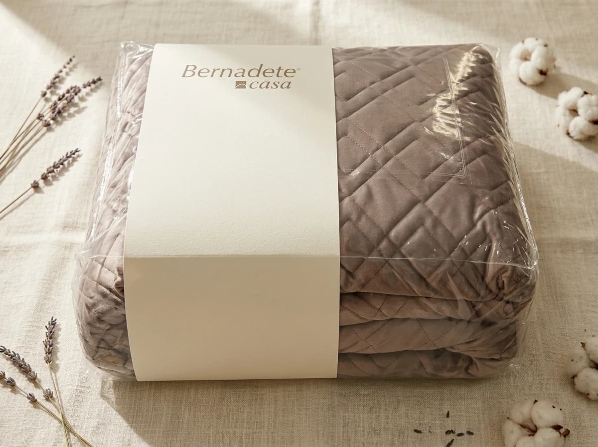 Cobre Leito Acolchoado Luxo 100% Algodão Queen Bernadete Casa