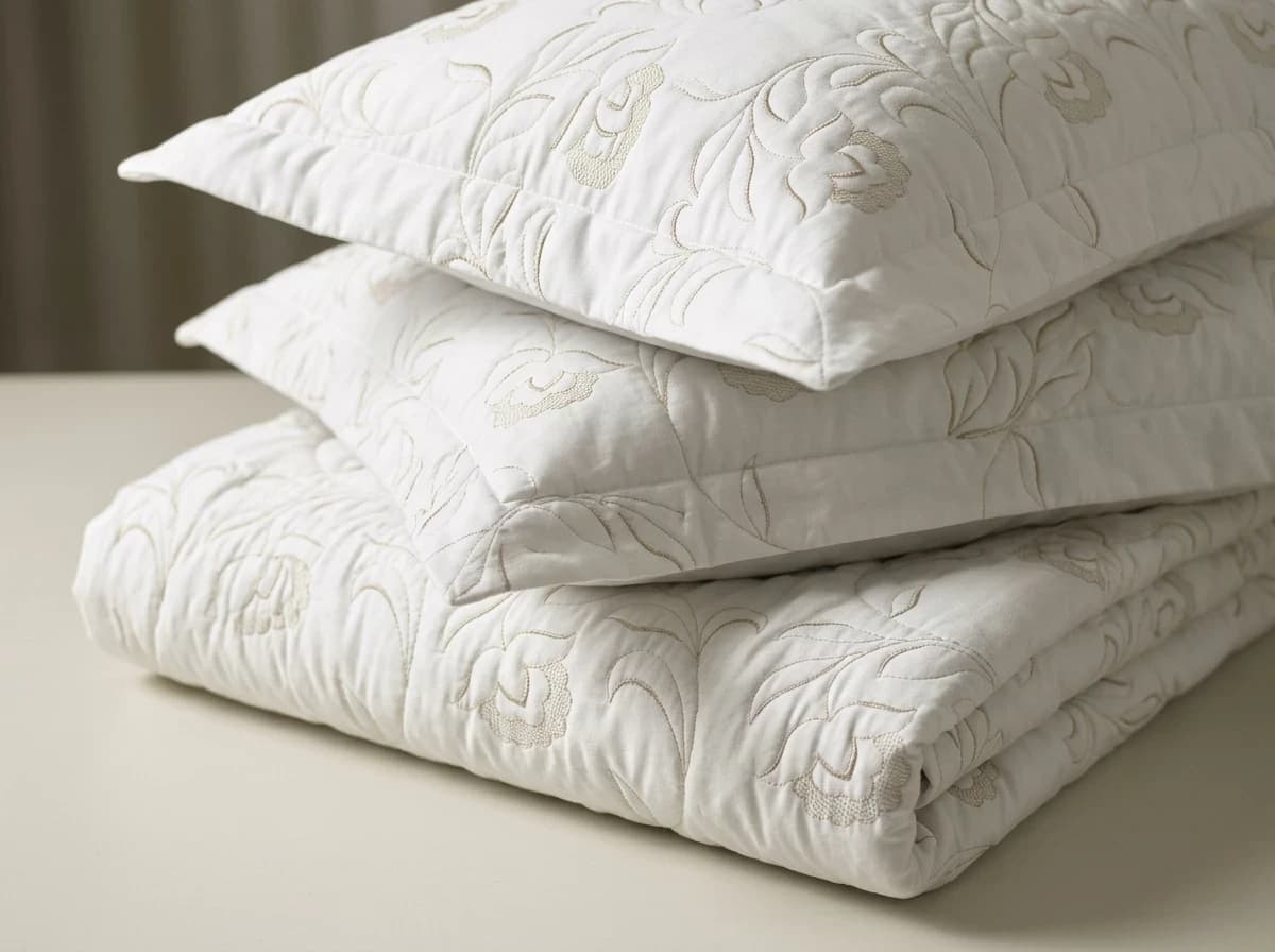 Cobre Leito Elegance Marfim Floral Acolchoado - Hipercal 400 Fios