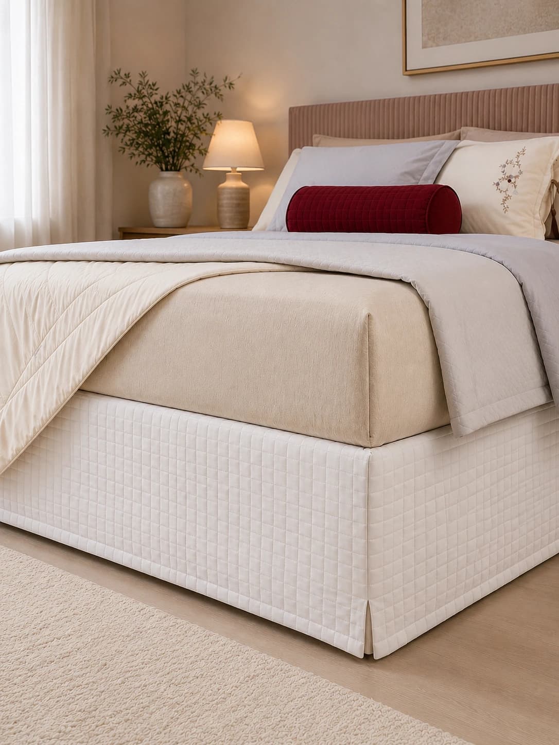 Saia para Cama Box King - Branco